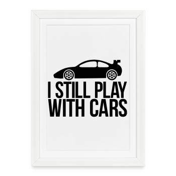 cars - Framed poster (27 × 37 cm) - white - Front