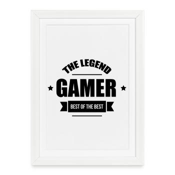 Gamer / Gaming - Affiche encadrée (27 × 37 cm) - blanc - Devant