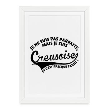 Parfaite Creusoise - Affiche encadrée (27 × 37 cm) - blanc - Devant