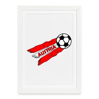 Football Fans Autriche - Affiche encadrée (27 × 37 cm) - blanc - Devant
