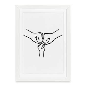 Fists Family Child - Framed poster (27 × 37 cm) - white - Front