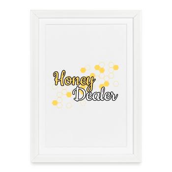 Marchand de miel Apiculteur Cadeau d’apiculteur - Affiche encadrée (27 × 37 cm) - blanc - Devant