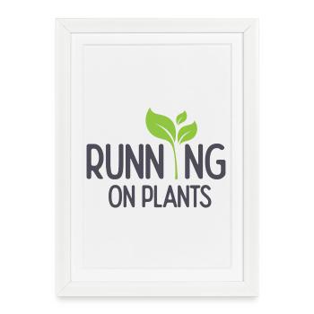 Courir sur les plantes - Affiche encadrée (27 × 37 cm) - blanc - Devant