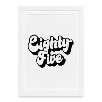 Quatre-vingt-cinq 85e anniversaire Hommes Femmes 85 ans - Affiche encadrée (27 × 37 cm) - blanc - Devant