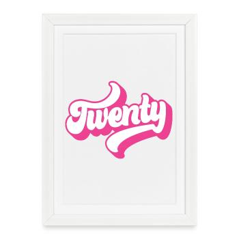 Twenty 20th Birthday For Women 20 Years Old - Framed poster (27 × 37 cm) - white - Front