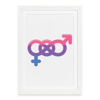 LGBTQ Pride Month - Bisexual Sign - Framed poster (27 × 37 cm) - white - Front