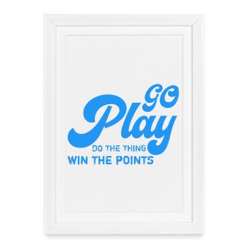 Joue: Fais-le, Gagne les Points - Affiche encadrée (27 × 37 cm) - blanc - Devant