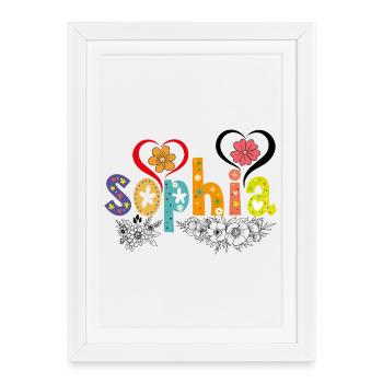 Personalized Sophia Name - Framed poster (27 × 37 cm) - white - Front