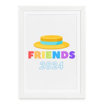 Straw Hat Festival - Framed poster (27 × 37 cm) - white - Front