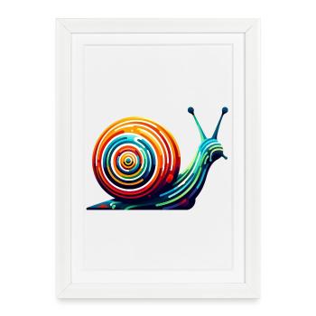 Escargot - Affiche encadrée (27 × 37 cm) - blanc - Devant