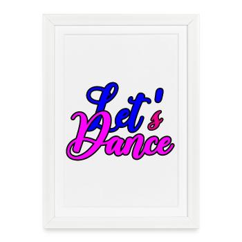 Motivation de danse joyeuse - Affiche encadrée (27 × 37 cm) - blanc - Devant