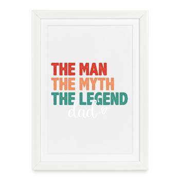 Papa - L’homme, le mythe, la légende - Affiche encadrée (27 × 37 cm) - blanc - Devant