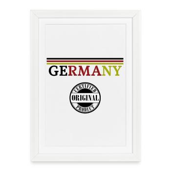 German Pride, flag of Germany - Framed poster (27 × 37 cm) - white - Front