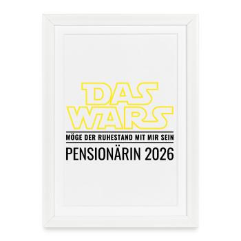 Retraité 2026 C’est tout Retraite Fonctionnaire - Affiche encadrée (27 × 37 cm) - blanc - Devant