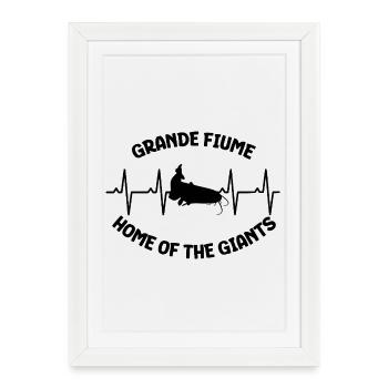 Catfish – Grande Fiume – Home of the Giants - Framed poster (27 × 37 cm) - white - Front