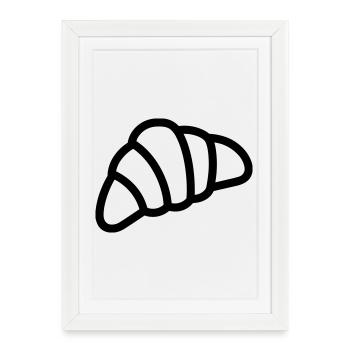 croissant - Affiche encadrée (27 × 37 cm) - blanc - Devant