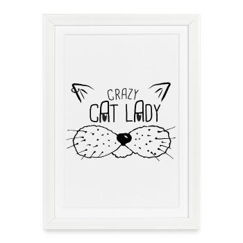 cats mom - Framed poster (27 × 37 cm) - white - Front
