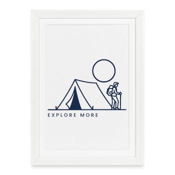 Explore more - Framed poster (27 × 37 cm) - white - Front