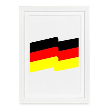 Drapeau - Affiche encadrée (27 × 37 cm) - blanc - Devant