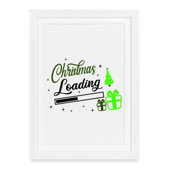 Christmas Loading - Framed poster (27 × 37 cm) - white - Front