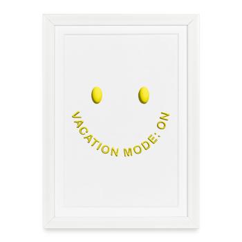 Mode vacances sur la bonne humeur - Affiche encadrée (27 × 37 cm) - blanc - Devant