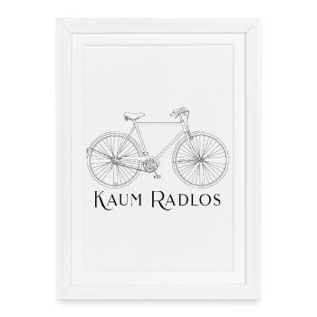 Toujours en selle – humour cycliste pour les passionnés de cyclisme - Affiche encadrée (27 × 37 cm) - blanc - Devant