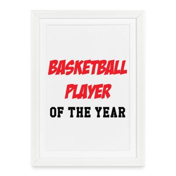 joueur de Basket de l'Année - Affiche encadrée (27 × 37 cm) - blanc - Devant