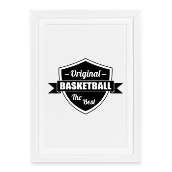 Basket Ball / Basketball / Basktet-Ball / Sport - Affiche encadrée (27 × 37 cm) - blanc - Devant