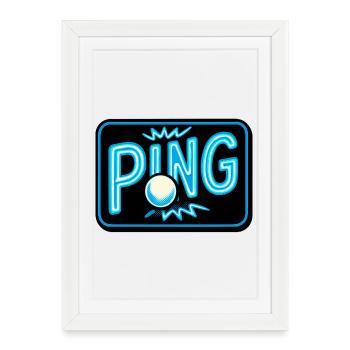 Ping Pong - Tennis de Table - Framed poster (27 × 37 cm) - white - Front