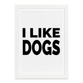canine - Affiche encadrée (27 × 37 cm) - blanc - Devant