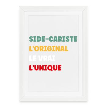 Sidecariste Original Unique - Affiche encadrée (27 × 37 cm) - blanc - Devant