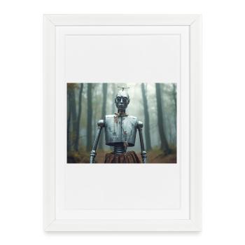 The Tin Man, A Metal Body Longs for Heart - Framed poster (27 × 37 cm) - white - Front