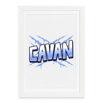 Comté de Cavan, Irlande - Affiche encadrée (27 × 37 cm) - blanc - Devant