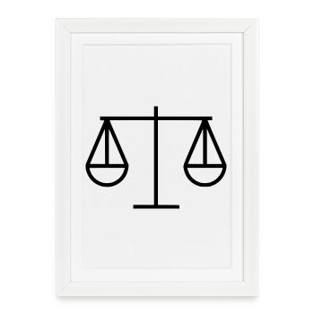Libra Justice Jura - Framed poster (27 × 37 cm) - white - Front