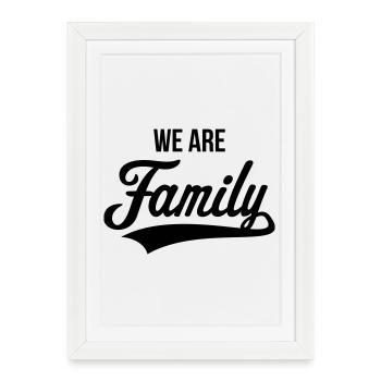 Nous sommes une famille (famille / père / mère / noir) - Affiche encadrée (27 × 37 cm) - blanc - Devant