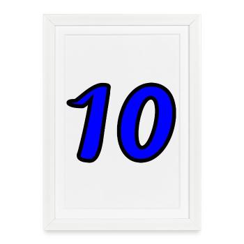 10. 10 ANS. 10e ANNIVERSAIRE. ANNIVERSAIRE 10 ANS. - Affiche encadrée (27 × 37 cm) - blanc - Devant