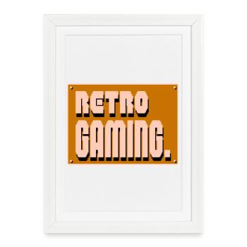 Retro Gaming Pixel Art - Framed poster (27 × 37 cm) - white - Front