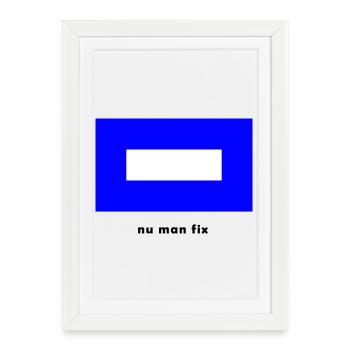 Flag P Blue Peter - Ship Captain Sailing - Framed poster (27 × 37 cm) - white - Front
