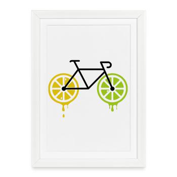 bike lemon - Framed poster (27 × 37 cm) - white - Front