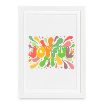 Splash Joyeux Couleurs Pop - Affiche encadrée (27 × 37 cm) - blanc - Devant