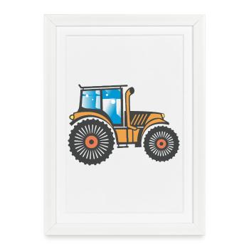Conception agricole tracteur - Affiche encadrée (27 × 37 cm) - blanc - Devant