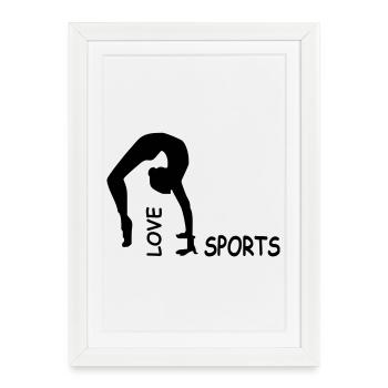 sports - Framed poster (27 × 37 cm) - white - Front