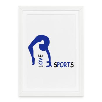 sports - Framed poster (27 × 37 cm) - white - Front