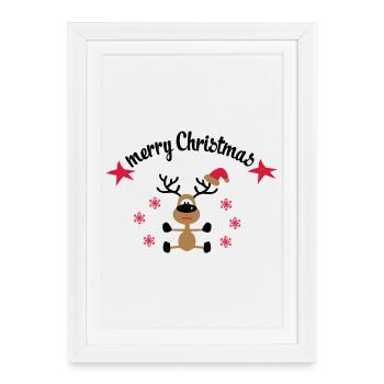 Noël - Affiche encadrée (27 × 37 cm) - blanc - Devant