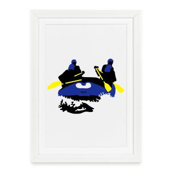 rafting - Affiche encadrée (27 × 37 cm) - blanc - Devant