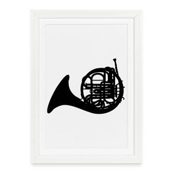 Corne français - Affiche encadrée (27 × 37 cm) - blanc - Devant