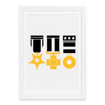 medals - Framed poster (27 × 37 cm) - white - Front