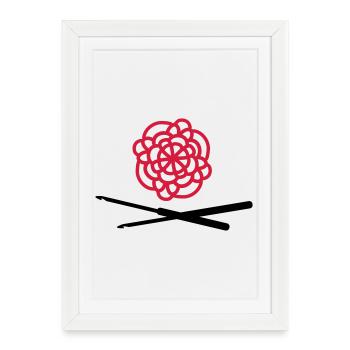 crochet - Affiche encadrée (27 × 37 cm) - blanc - Devant