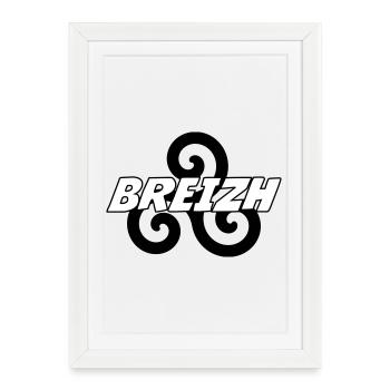 Breizh - Brittany - BZH - Framed poster (27 × 37 cm) - white - Front