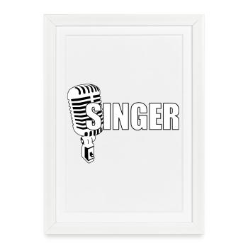 Singer - Music - Framed poster (27 × 37 cm) - white - Front